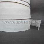 ACB309 Auto Carpet Binding,  #309 White,  1.25" wide, one edge turned, (PER YARD)