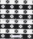 FBT500-28 Fleece-Backed Vinyl Tablecloth, Black/White Tavern Check, 54" (PER YARD)
