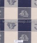 FBTWP057-1 Fleece-Backed Vinyl Tablecloth, Nautical Blue, 54" (PER YARD)