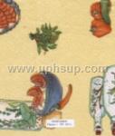 FBTWP094-1 Tablecloth, Fleece-Backed Vinyl , Vegetable Platters, 54" (PER YARD)