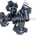 FULTN516R Wood Furniture T-nuts, Steel 5/16", 18 x 5/8, 4 prong, 100 pcs. (PER BOX)