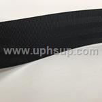 WBASBB210 Webbing - Seat Belt (seconds- polyester), 2" Black, 10 yd. roll