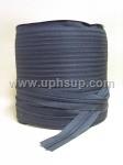 ZIP5NBL Zippers - #5 Nylon, Black Nylon Spiral (PER YARD)