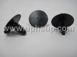 ATF19-1410 AUTO TRIM FASTENERS, #1410, 1/4" hole size, 3/4" head diameter, black nylon shield retainer (100 PCS.)