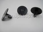 ATF23-10391 AUTO TRIM FASTENERS, #10391 Shield Retainer - black nylon, 1/4" hole size,  25.4 head diameter (50 PCS.)