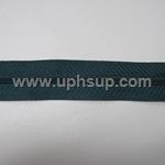 ZIP3N06DG10 Zippers - #3 Nylon, Dark Green, 10 yds. with 10 gold slides (PER ROLL)