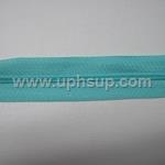ZIP3N09LT10 Zippers - #3 Nylon, Light Turquoise, 10 yds. with 10 gold slides (PER ROLL)