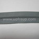 ZIP3N11MG10 Zippers - #3 Nylon, Medium Grey, 10 yds. with 10 gold slides (PER ROLL)