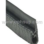 AJCLIP49801M Auto J-Clip, #49801M Black Flexible  7/8" (PER YARD)