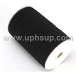 ELABL.5R Elastic - Black flat, 0.5" x 100 yds. (PER ROLL)