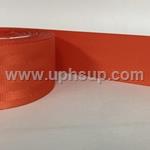 WBASOR210 Webbing - Seat Belt (seconds- polyester), 2" Orange, 10 yd. roll)