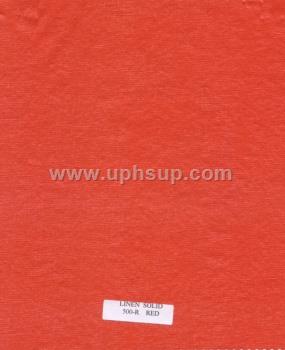 FBT500-R Tablecloth, Fleece-Backed Vinyl  Linen Solid Red, 54" (PER YARD)
