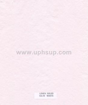 FBT500-W Tablecloth, Fleece-Backed Vinyl  Linen Solid White, 54" (PER YARD)