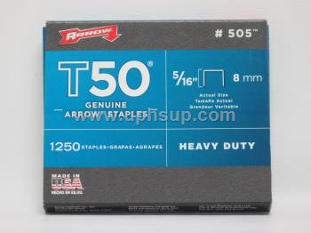 STT505 Staples - #505 Arrow Galvanized Heavy Duty, 5/16" for T-50 gun, 1,250 pcs. (PER BOX)