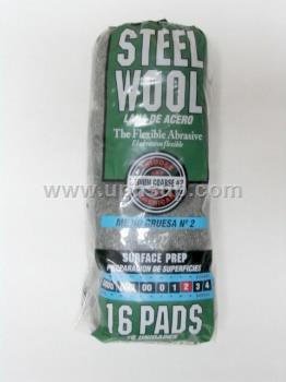 SWL2 Steel Wool Pads - #2, 16 pads (PER PACK)