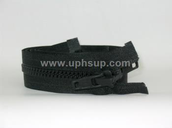 ZIP10B54 Zippers - Marine #10, Black Molded Plastic, 54" with double slide (EACH)