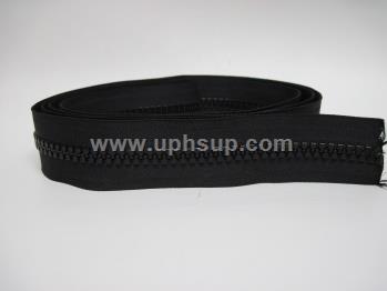 ZIP10PBL Zipper - Marine #10, Black Molded Plastic (PER YARD)