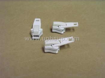 ZIP10WMSSL Zipper Slides - Marine #10, Single White Metal (EACH)