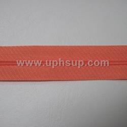 ZIP3N02OR10 Zippers - #3 Nylon, Orange, 10 yds. with 10 gold slides (PER ROLL)