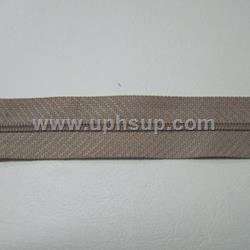 ZIP3N04BE10 Zippers - #3 Nylon, Beige, 10 yds. with 10 beige slides (PER ROLL)