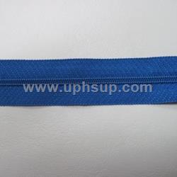 ZIP3N10RB10 Zippers - #3 Nylon, Royal Blue, 10 yds. with 10 gold slides (PER ROLL)