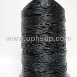 THC744Q Contrast Thread-T-270 BONDED NYLON Thread, #744Q  Black, 8 oz. spool